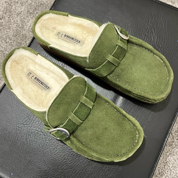 Birkenstock Buckley Shearling Suede (green) - Picture 2 of 4